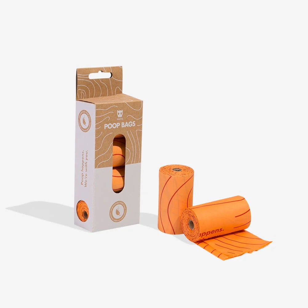 60 Biodegradable Dog Poop Bags - 4 Rolls (15 Bags Each) | Eco-Friendly Pet Waste Bags for Dogs by Zee.Dog | Perfect for Park Walks, Backyard Cleanup & Travel Use