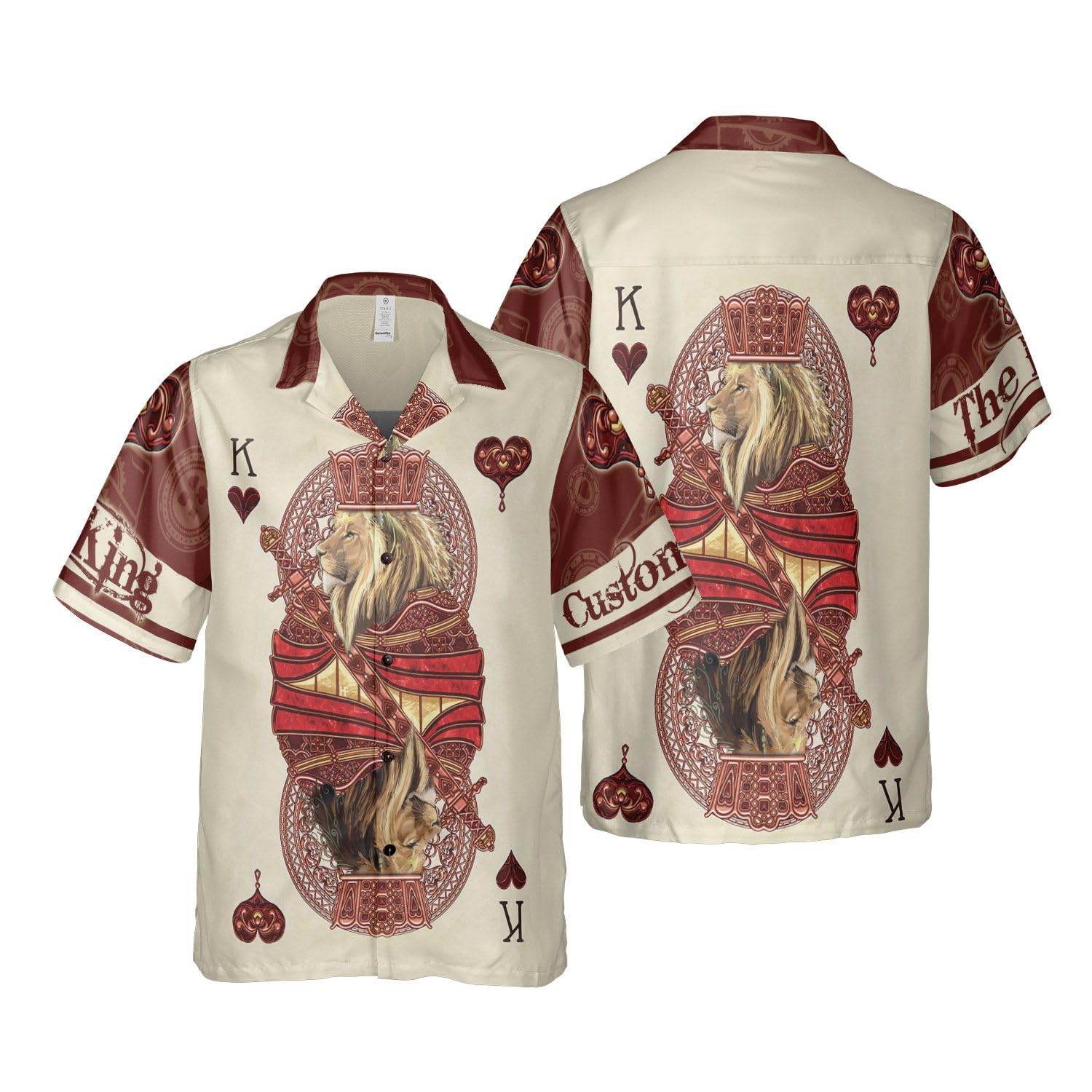 HYPERFAVOR Custom Casino Shirts for Men - Short Sleeve Poker Hawaiian Shirts - Perfect for Casino Nights, Poker Parties & Tropical Vacations