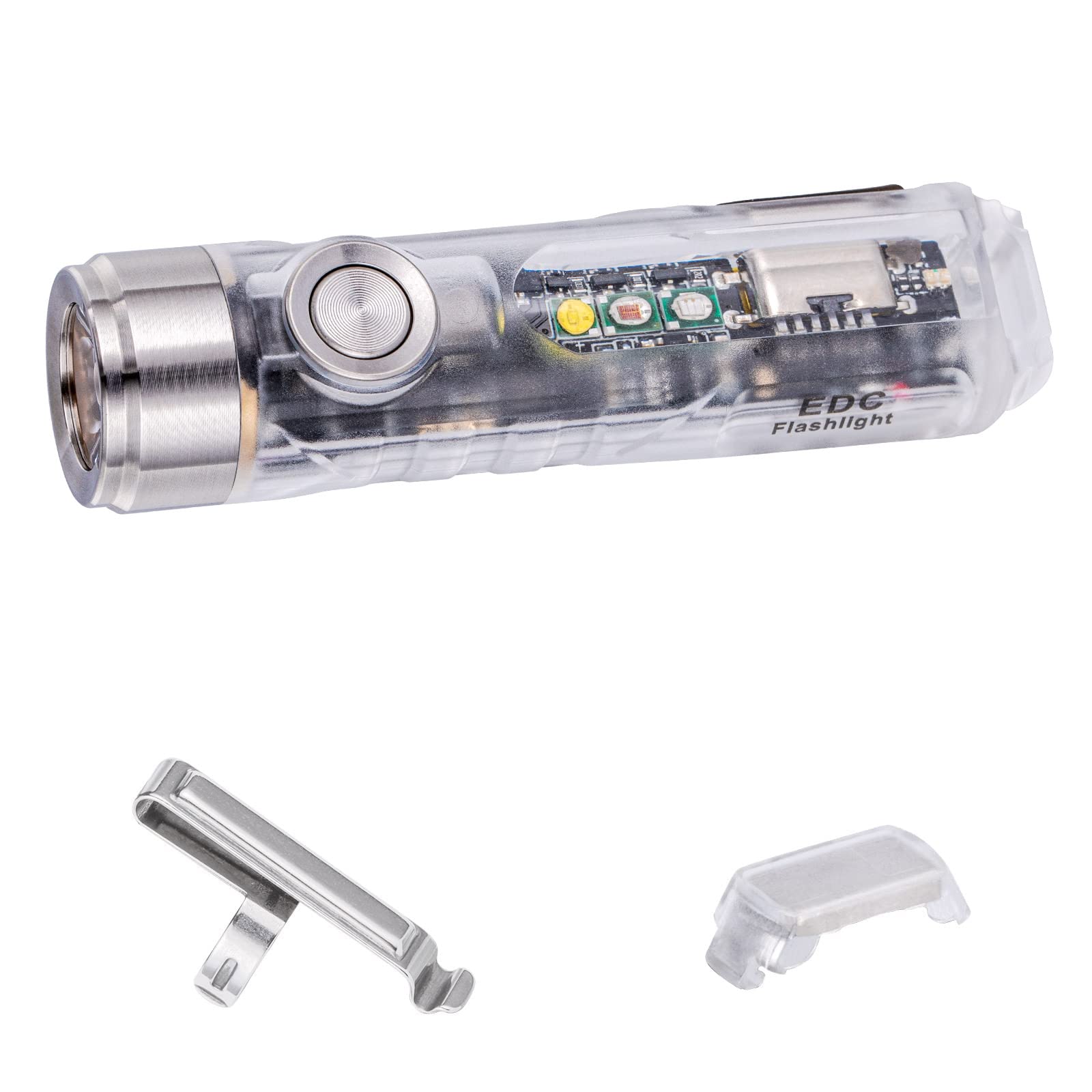 RovyVon Aurora A8 G4 Keychain Flashlight - USB C Rechargeable 420 Lumens EDC Flashlight with 5000K High CRI & Multifunctional Sidelight (365nm UV + Red + White) - Perfect for Camping, Hiking, Emergency Kits, Keychains & Everyday Carry (EDC) Gifts