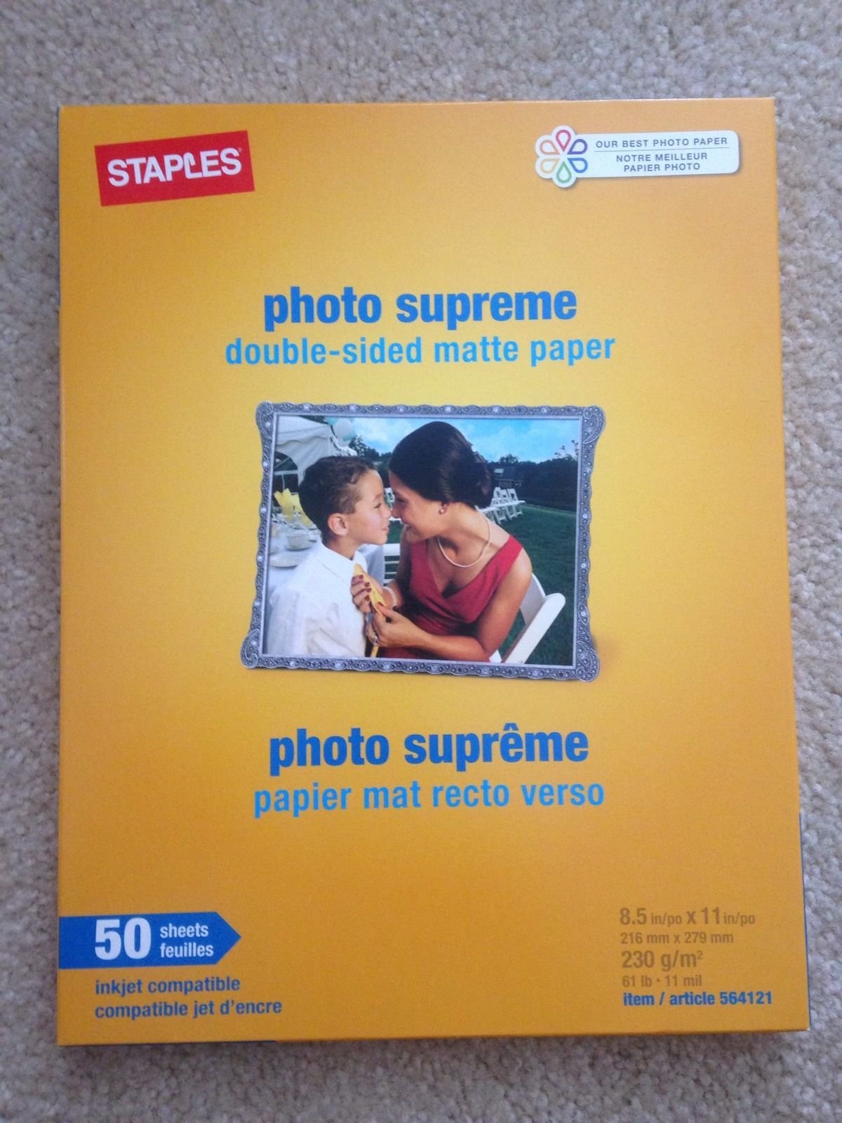 Premium Staples Photo Supreme Double-Sided Matte Paper - 8.5