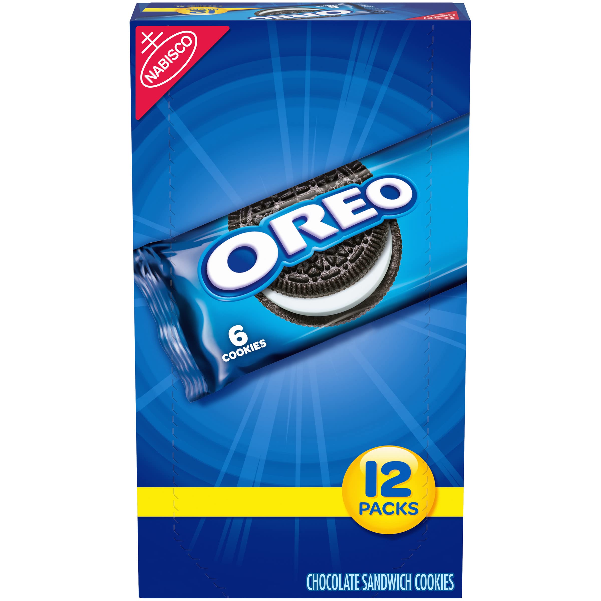 OREO Chocolate Sandwich Cookies, 12 Pack (2.4 oz Each) - Perfect for School Lunch Boxes, Office Snacks & Afternoon Tea Treats