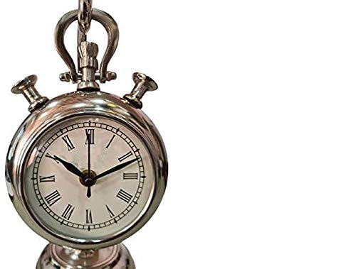 Vintage Nautical Brass Desk Clock - Antique Maritime Collectible Watch for Home & Office Decor - Perfect for Coastal, Beach House, or Sailor-Themed Room Decorations