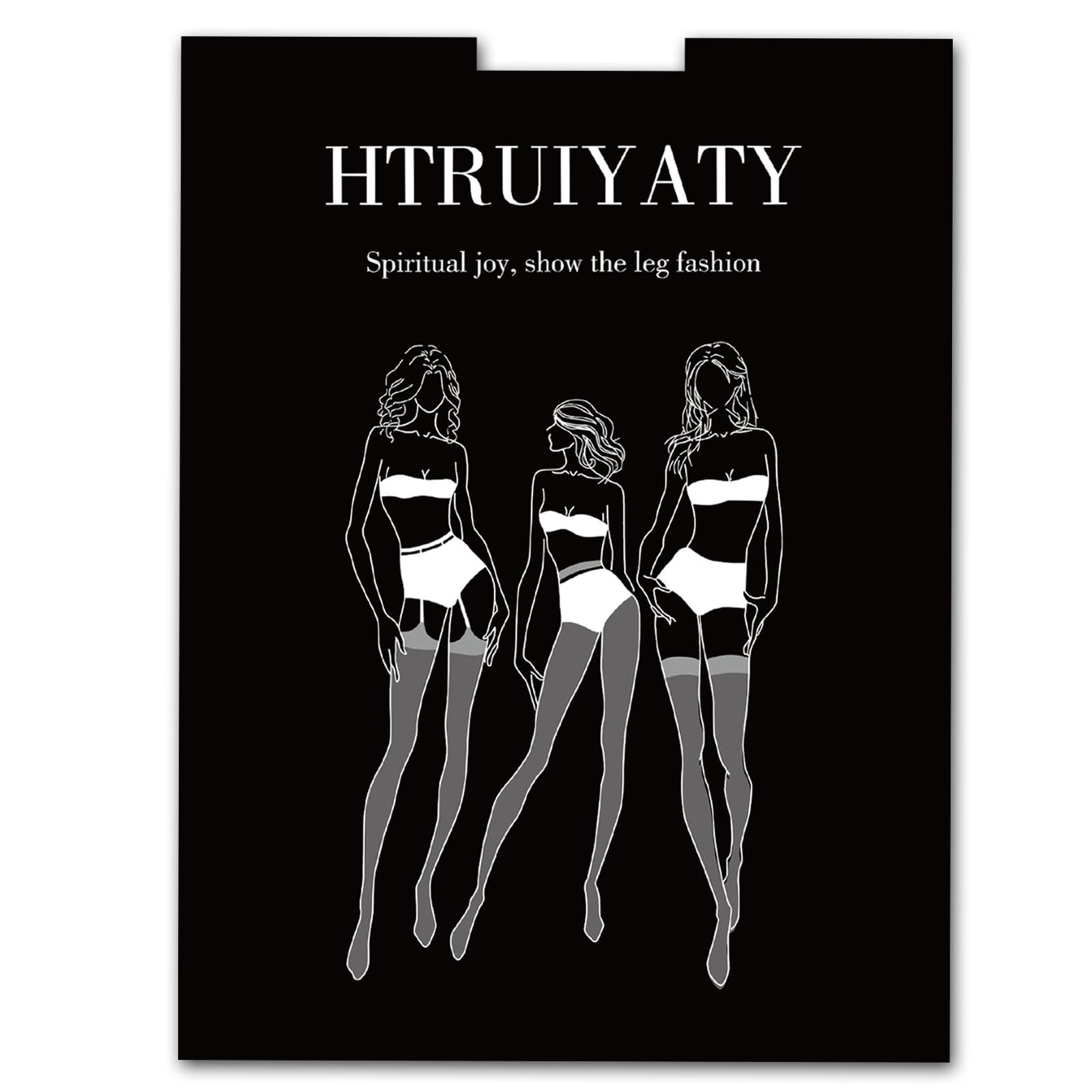 HTRUIYATY 2 Pairs Women's Shiny Sheer High Waist Transparent Pantyhose - Sexy Stockings for Party, Date Night & Special Occasions