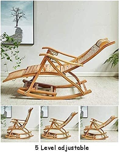 Portable Folding Lounge Chair for Camping, Balcony & Home - All-Season Rocking Rattan Sun Chair | Perfect for Outdoor Relaxation, Patio Lounging & Backyard Comfort
