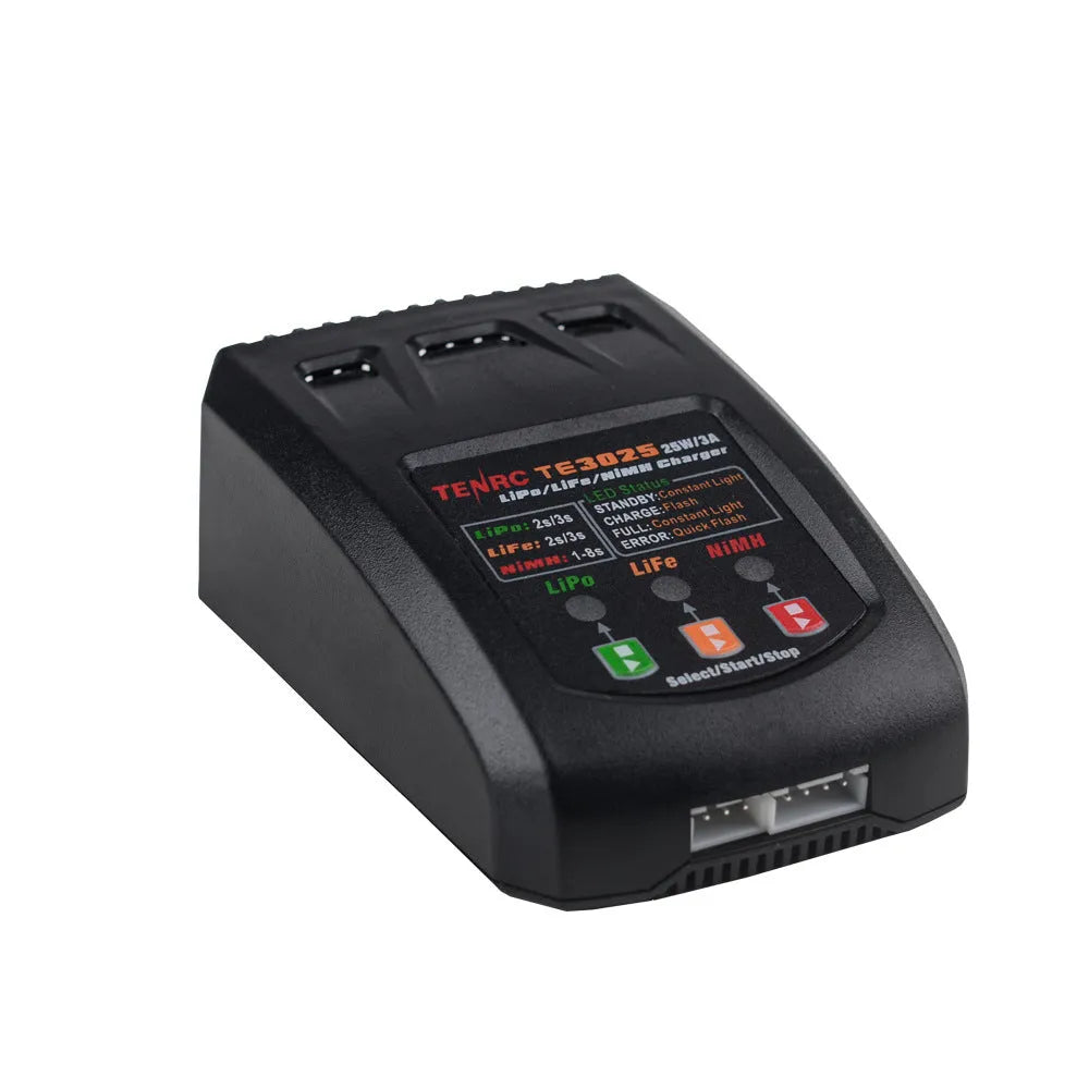 TENRC TE3025 25W 3A LiPo Battery Balance Charger for 2S 3S RC Drone Car Boat - Fast Charging & Safe Protection for Hobbyists