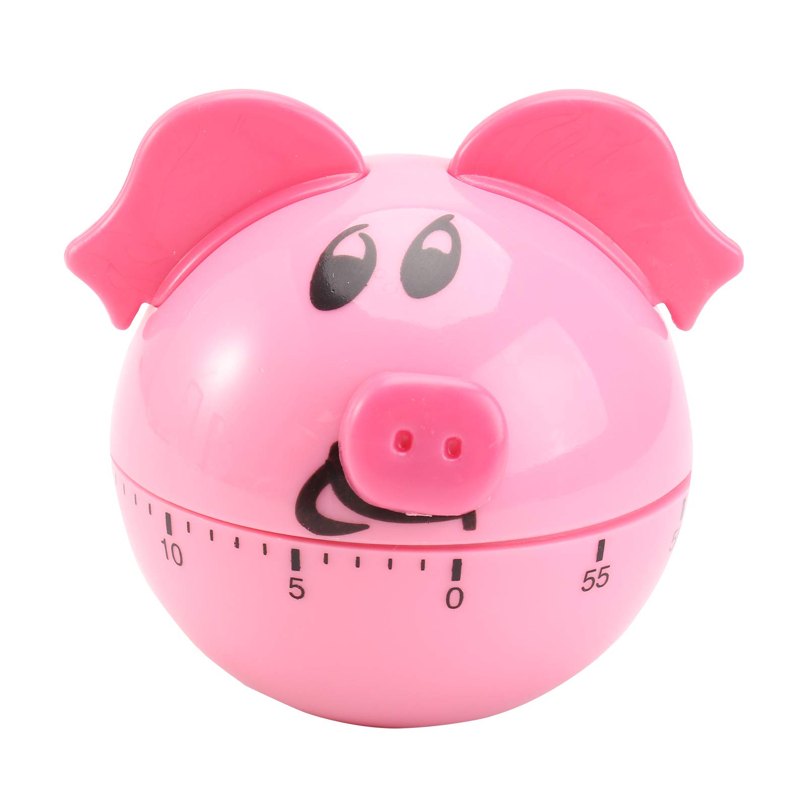 Pig Shaped Kitchen Timer - Mechanical Cooking Timer for Baking & Home Use (Pink)