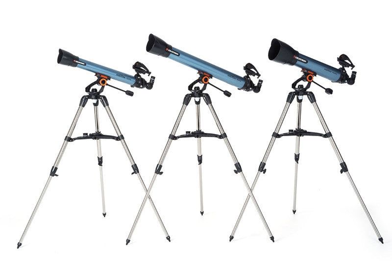 Celestron Inspire 100AZ Refractor Telescope - 70mm Aperture, Fully Coated Optics, Adjustable Tripod for Stargazing & Astronomy Beginners | Perfect for Backyard Observation & Night Sky Exploration