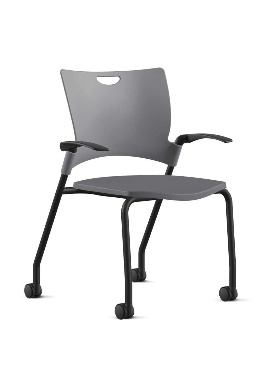 Ergonomic 9 to 5 BELLA All-Plastic Swivel Tilt Training Chair (1315GT) - Perfect for Office, Home Study & Computer Workstations
