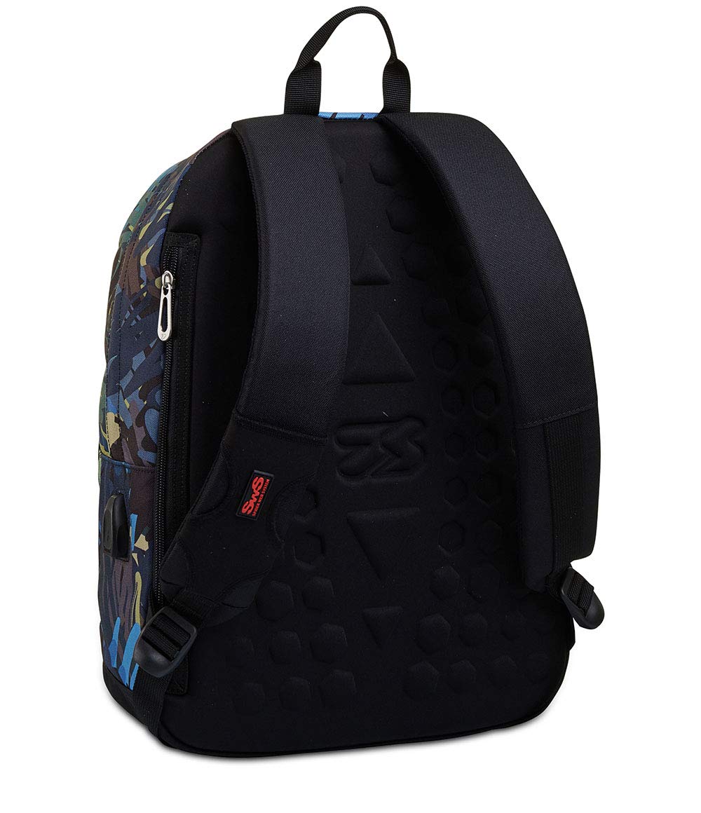 Seven PRO School Backpack - USB Charging Port, Laptop Pocket - for Boys & Teens Travel