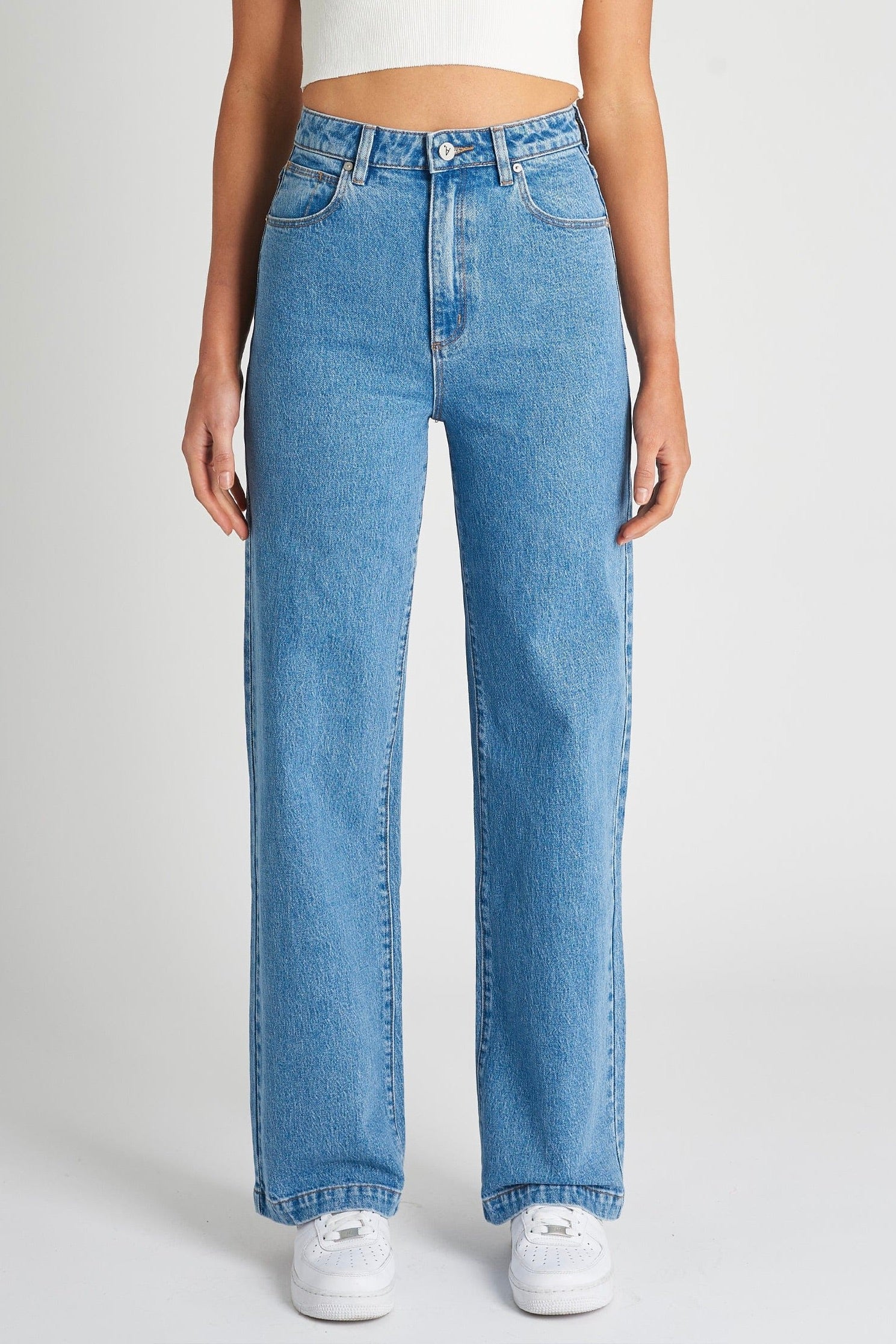 94 High & Wide Debbie Blue Jeans for Women - Comfortable Stretch Denim Pants for Casual Wear & Everyday Outfits