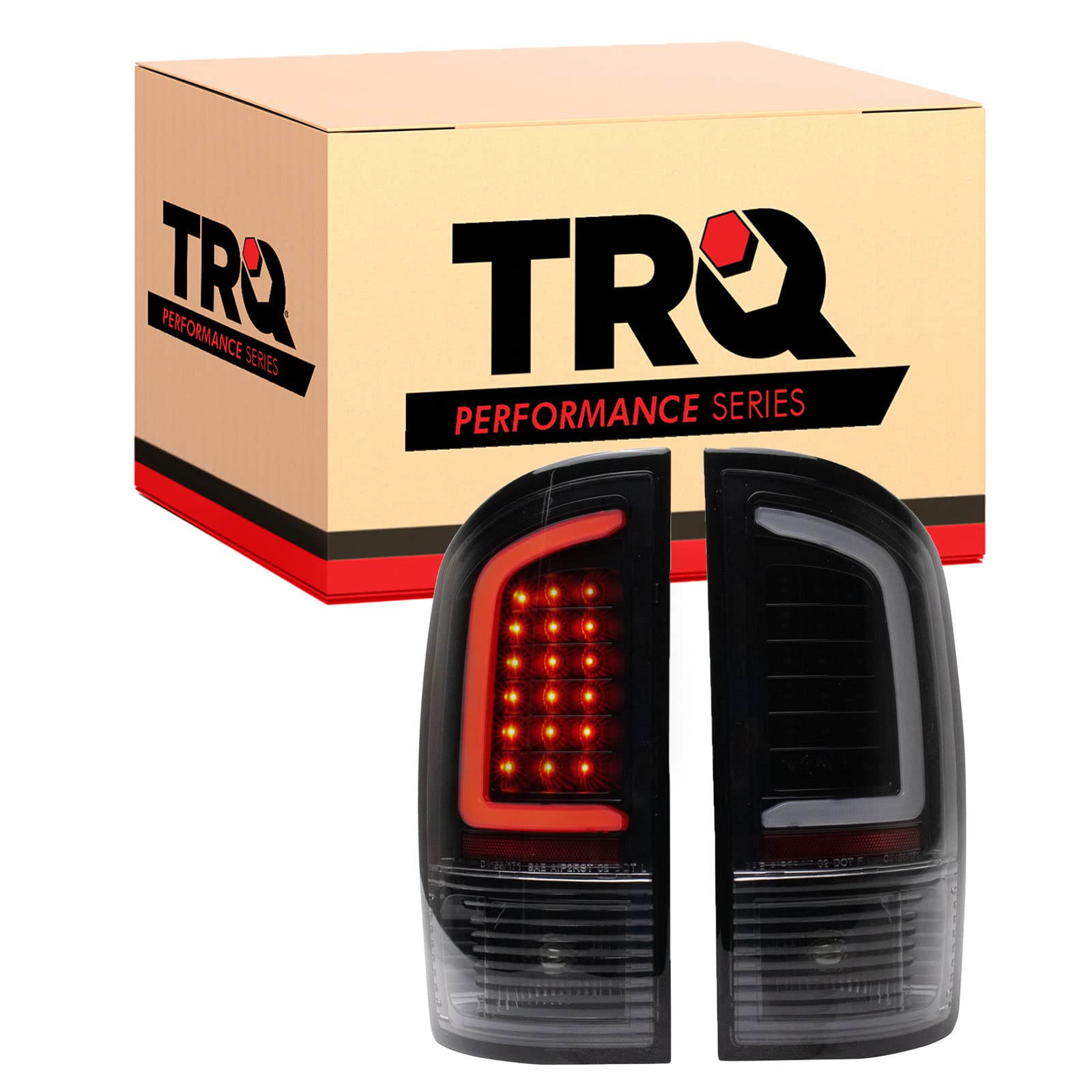TRQ Rear Tail Lights Replacement Set for 2002-2006 Dodge Ram 1500/2500/3500 - CH2800147 & CH2801147 - Perfect for Night Driving & Enhanced Safety