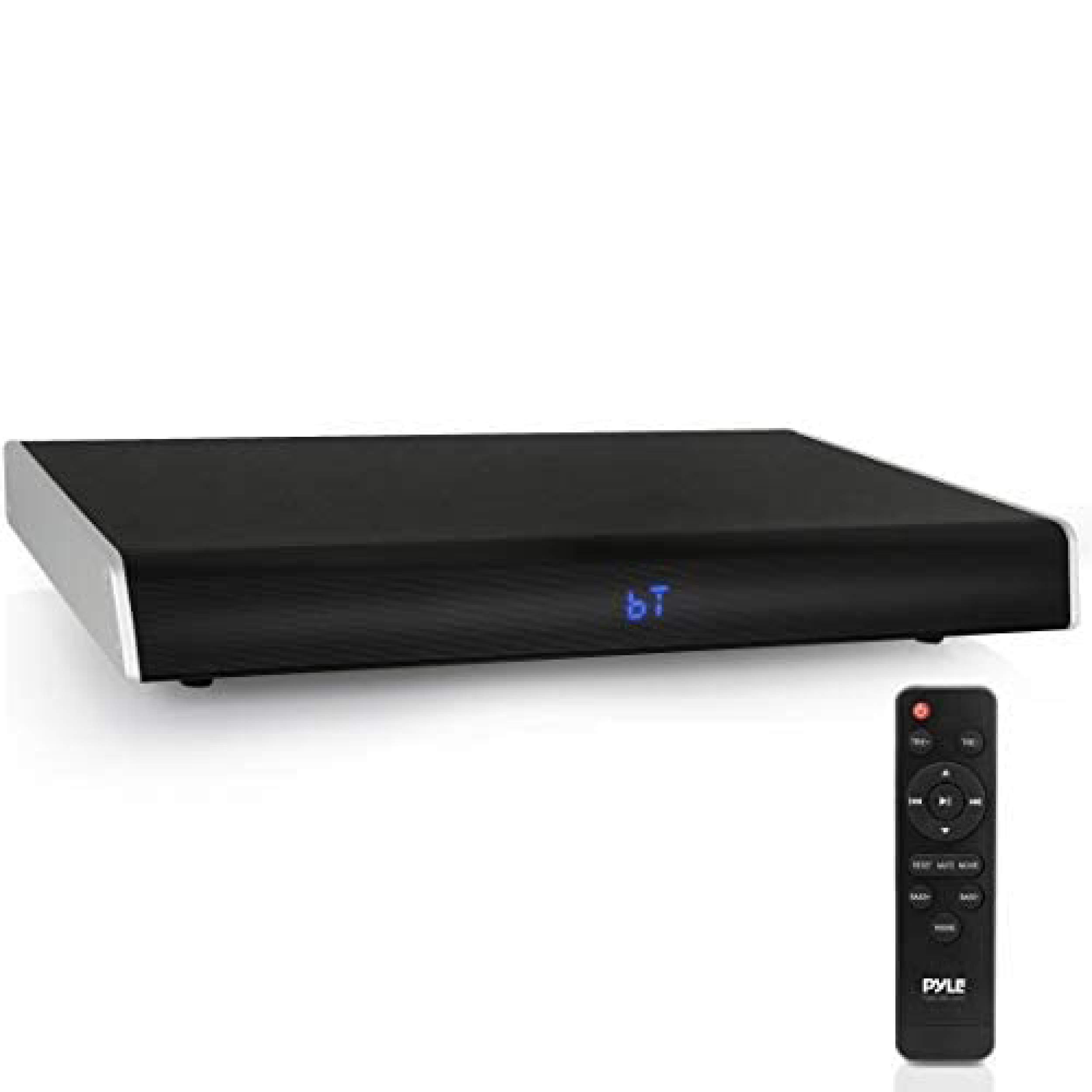 Pyle PSBV630HDBT.5 Surround Sound TV Sound Bar with Built-in Subwoofer - Bluetooth Wireless Soundbar for TV with LCD Display, HDMI, Optical, RCA, AUX, USB & Coaxial Inputs - Home Theater Audio System for Movies, Gaming & Music (Black)