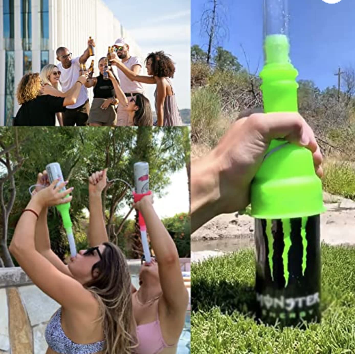 Beer Shotgun Tool for Cans - Fast & Easy Beer Chugging Funnel, Bottle Bong & Drinking Snorkel - Perfect for Tailgating, Parties & Outdoor Events