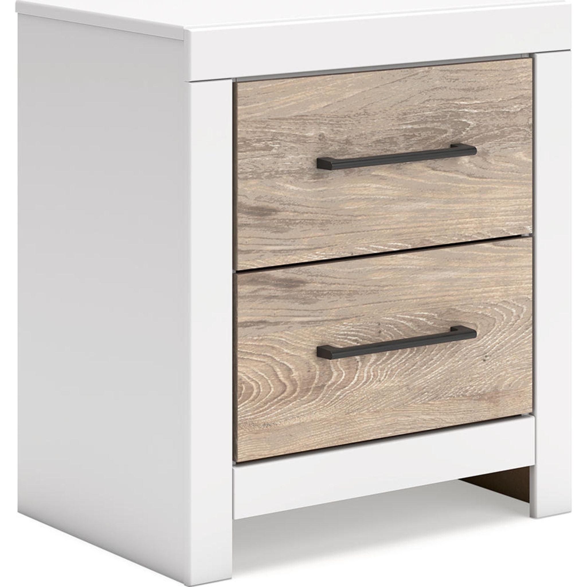 Charbitt 6-Piece Twin Panel Bedroom Set - Two-Tone Wood Finish - Modern Bedroom Furniture for Small Spaces & Guest Rooms