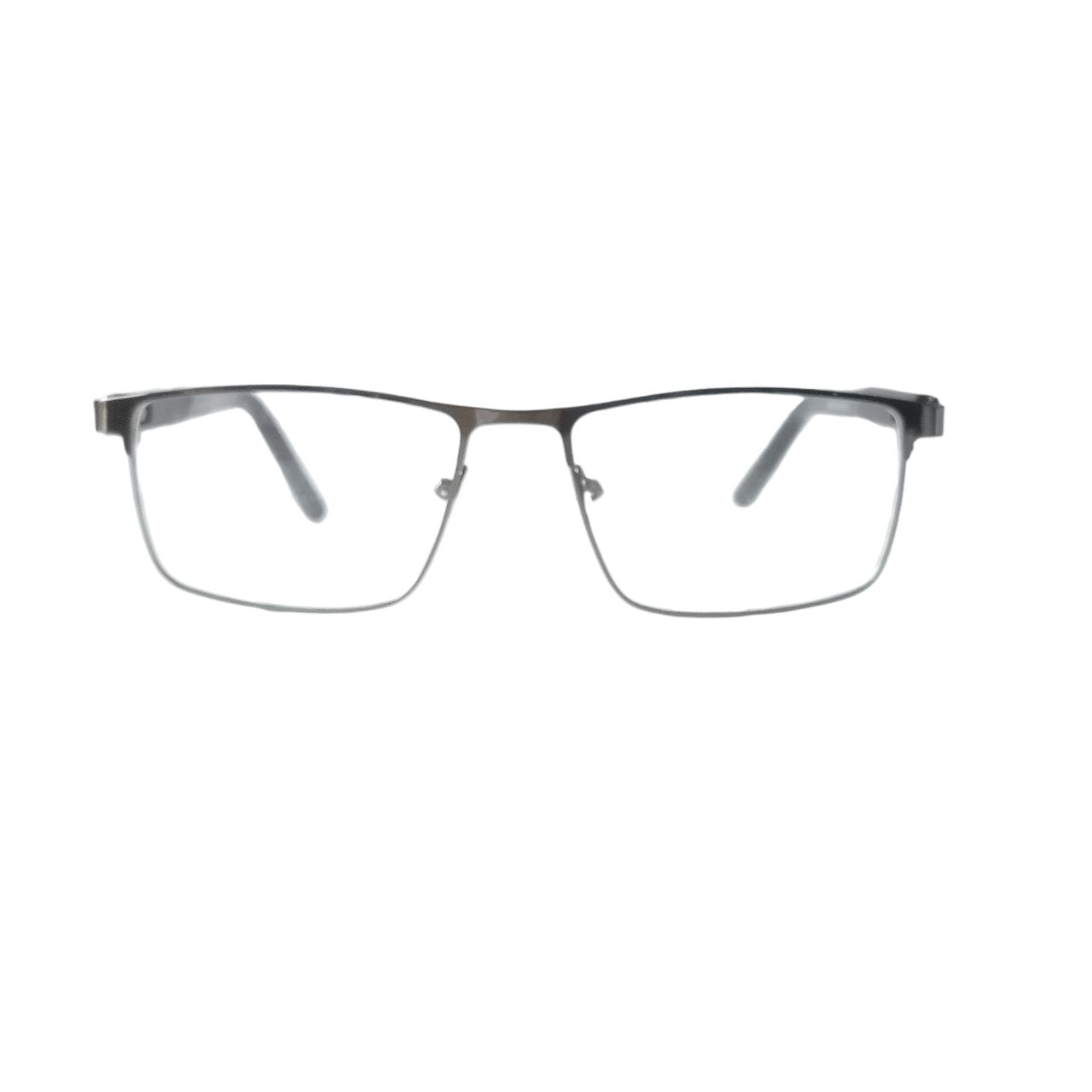 Premium Luxury Rectangle Grey Full Frame Glasses - Stylish Eyewear for Work, Reading & Fashion | Trendy Unisex Glasses for Everyday Wear