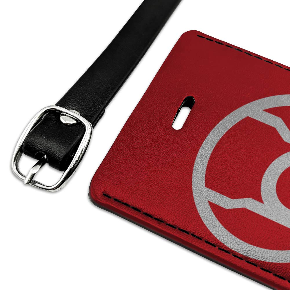 Green Lantern vs Red Lantern Logo Leather Luggage Tag - Durable Rectangle ID Card Holder for Travel Bags - Perfect for Comic Con, Cosplay & Superhero Fans