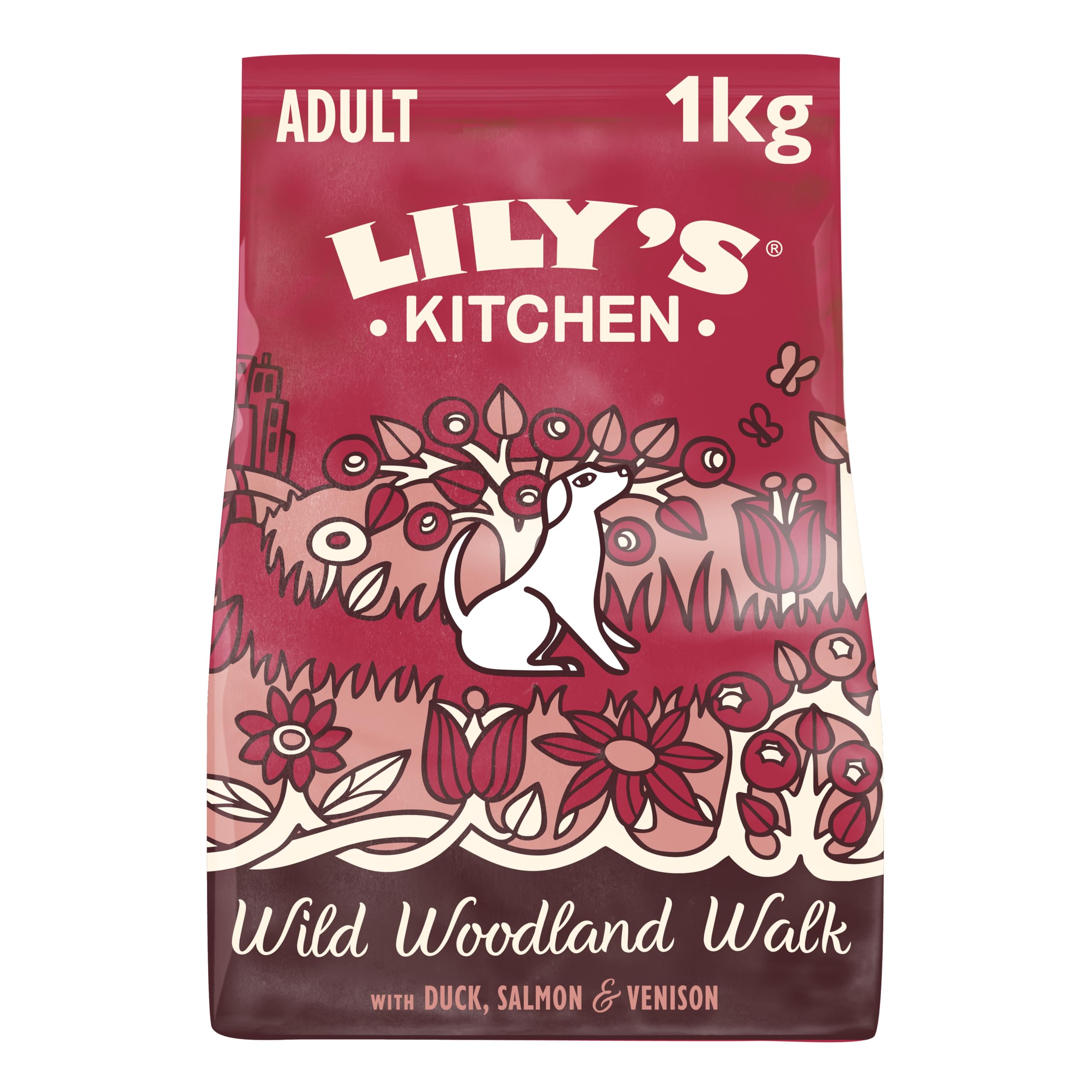 LILYS KITCHEN Venison Duck Dry Dog Food 1kg for Adult Dogs - Healthy Meal