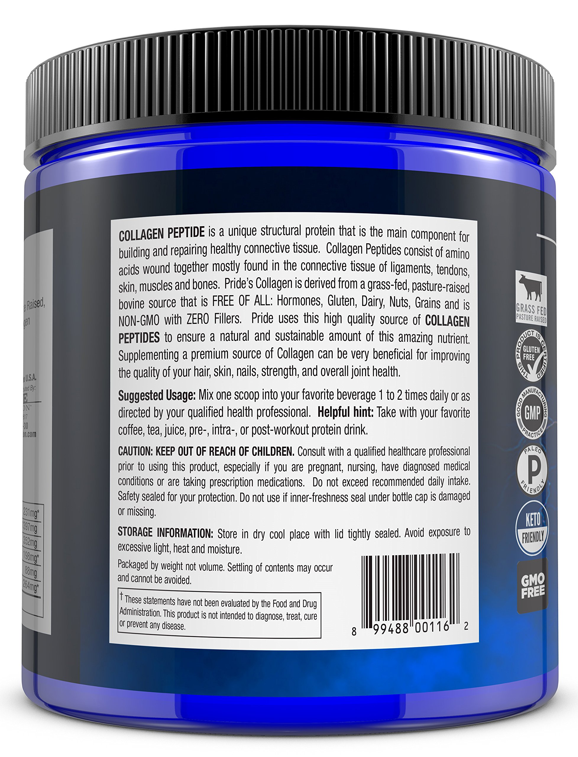 Grass-Fed Hydrolyzed Collagen Peptides Powder - Paleo & Keto Friendly Supplement for Youthful Skin, Healthy Hair, Strong Nails & Joint Support - Non-GMO, Gluten Free - Perfect for Smoothies, Coffee & Baking