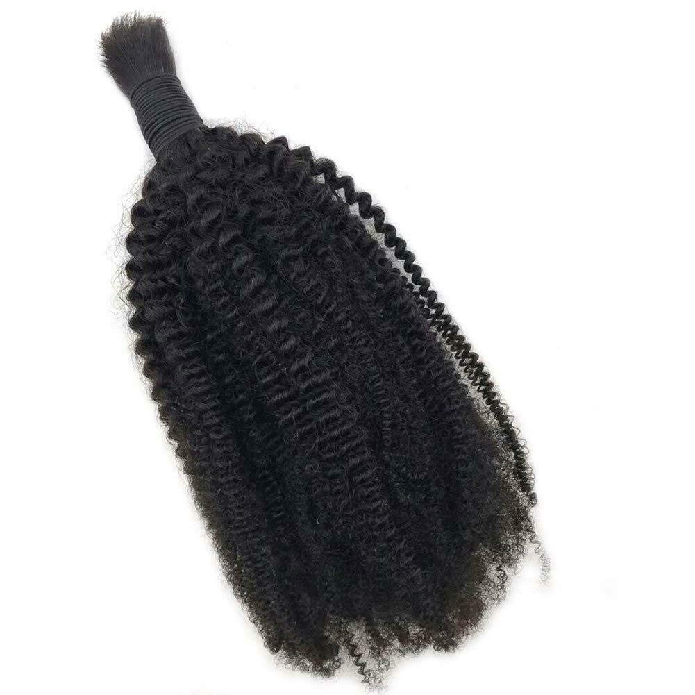 Premium Mongolian Afro Kinky Curly Braiding Hair Bundles 3Pcs/Lot - 100% Human Hair Extensions for Full Head Braiding (24 Inch, No Wefts) - Perfect for Protective Styles, Box Braids & Natural Hair Care