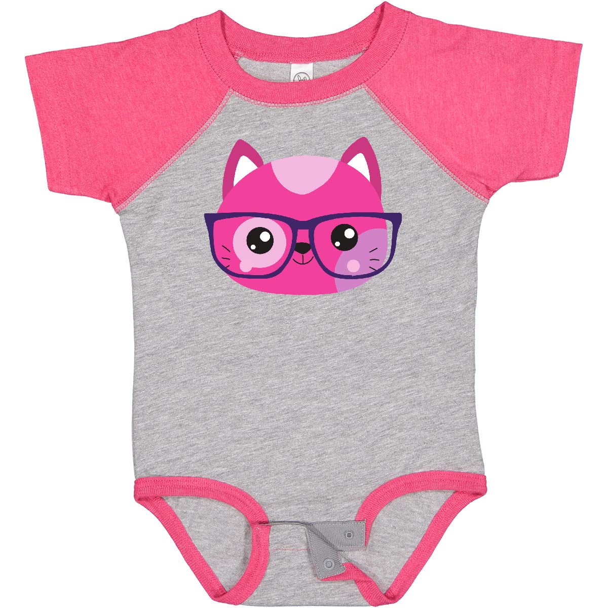 Hipster Cat Bodysuit with Glasses - Cute Kitten Outfit for Babies