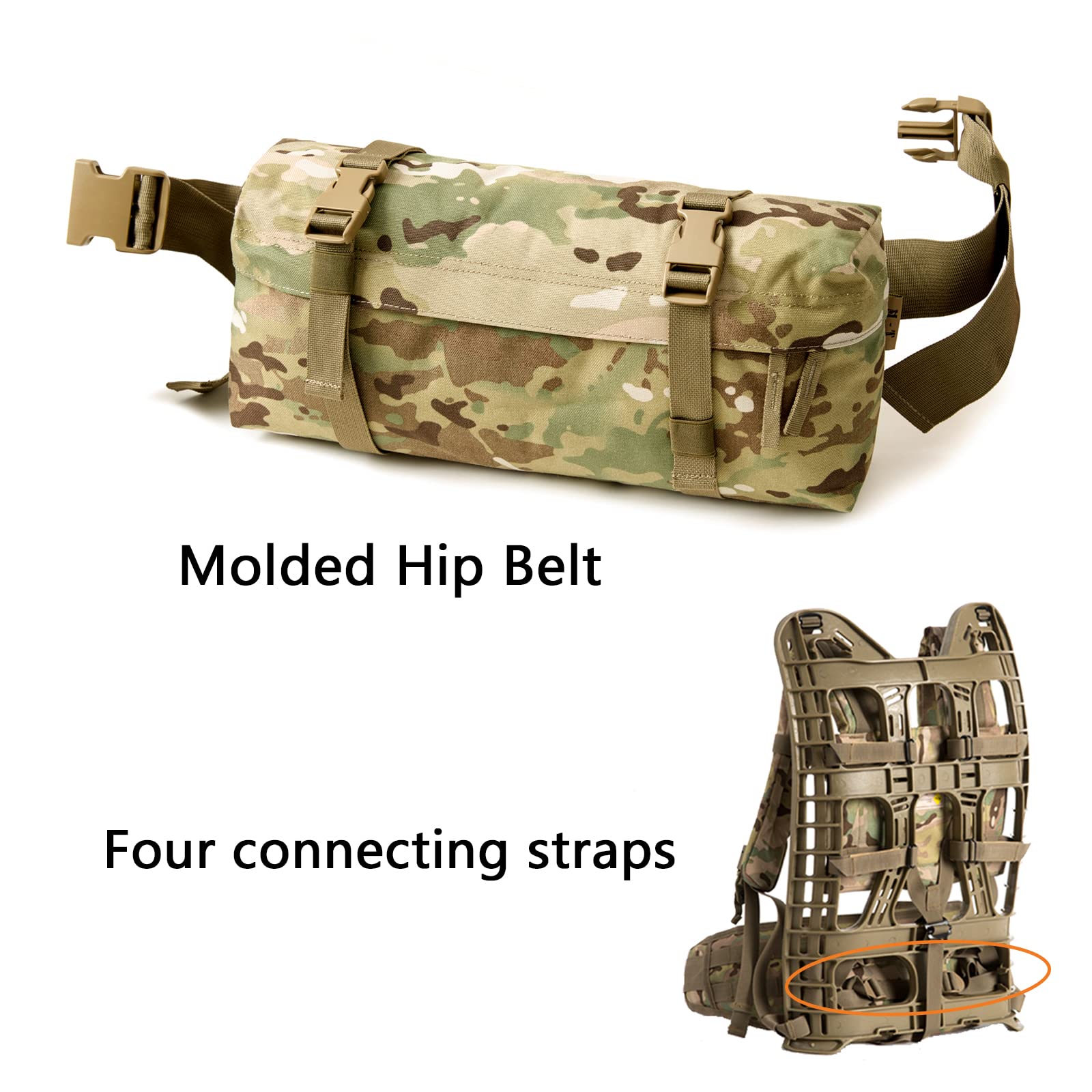 MT Military MOLLE 2 Large Rucksack with Frame - Army Tactical Backpack for Outdoor Hiking, Camping & Survival Gear - Durable Military Backpack for Tactical Missions, Hunting & Travel