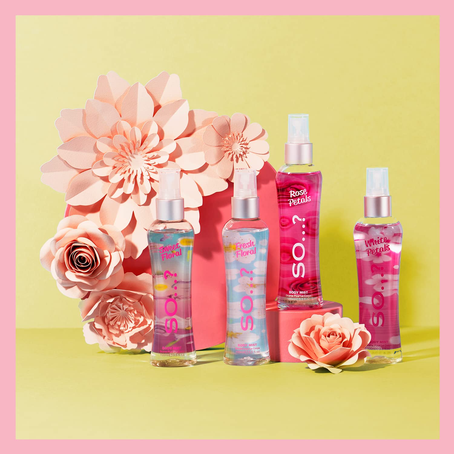 So...? Sweet Floral Body Mist Fragrance Spray - 3.4oz Long Lasting Perfume for Women | Floral Scent for Daily Wear, Date Night & Special Occasions