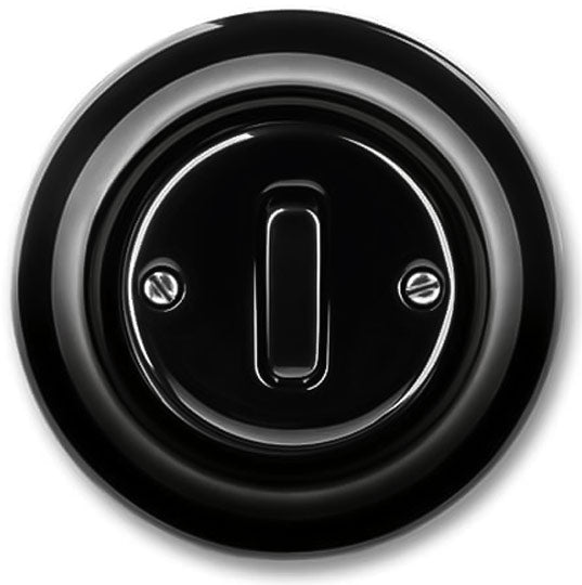 ABB Decento Black Porcelain Rocker Switch - High-Quality Electrical Switch for Home & Industrial Use | Perfect for Lighting Control & Power Distribution