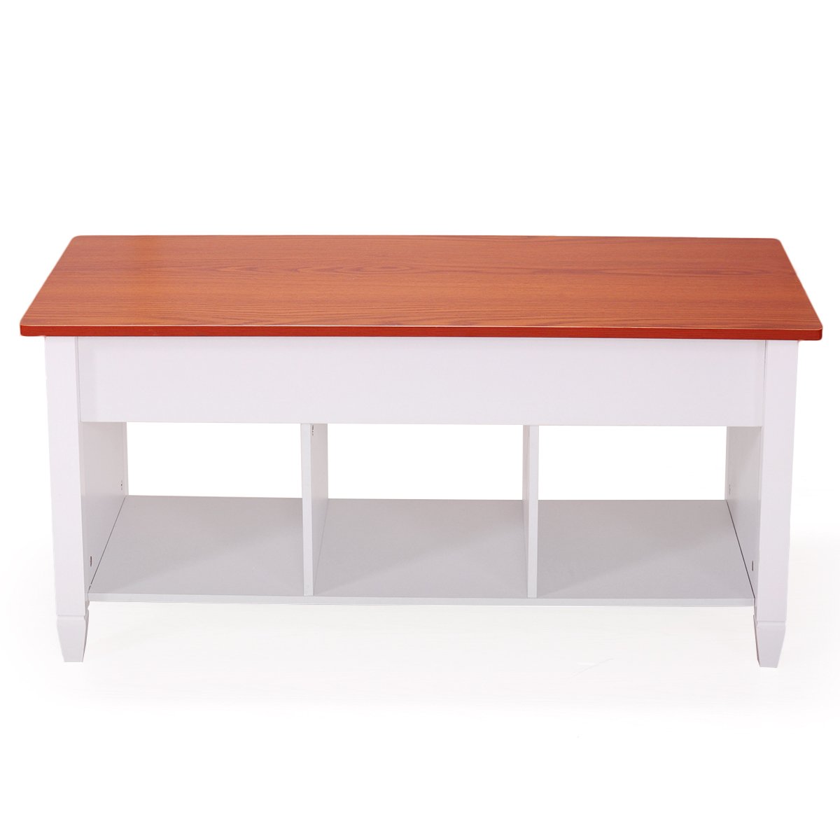 Lift Top Coffee Table with Storage Compartment - Solid Wood Laptop Desk for Home Office, Living Room & Bedroom - Multi-Functional Lift Top Table for Work, Study & Dining