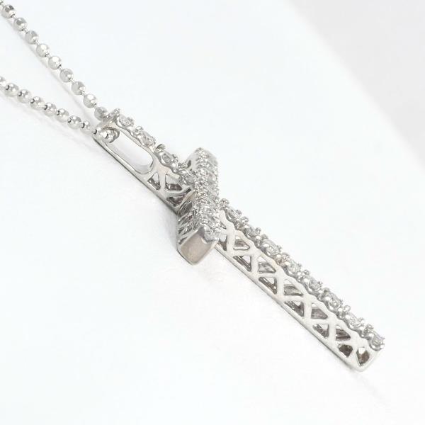 18K White Gold Diamond Necklace 0.32ct - Elegant Dainty Pendant for Women, Perfect for Anniversary, Wedding & Special Occasion Gifts
