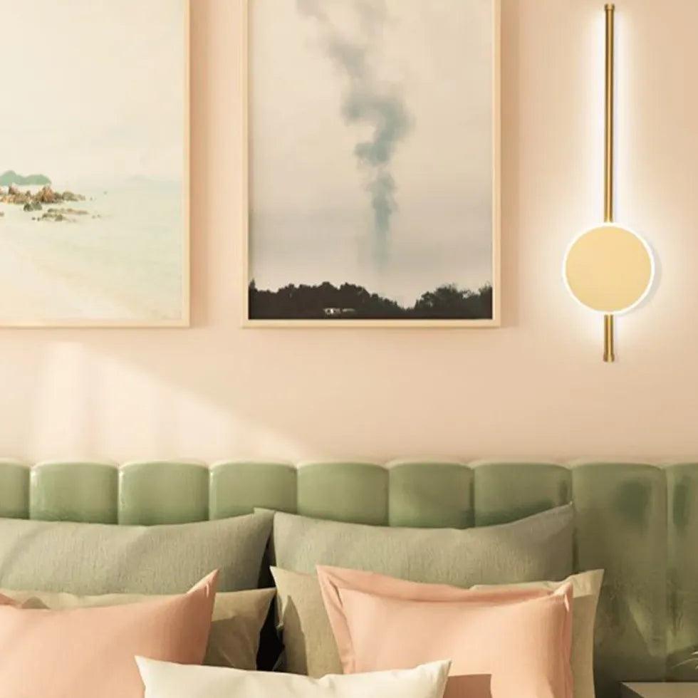 Modern Round LED Wall Lights - Vertical Design for Living Room, Bedroom, and Hallway Lighting | Energy-Efficient Indoor Wall Sconces