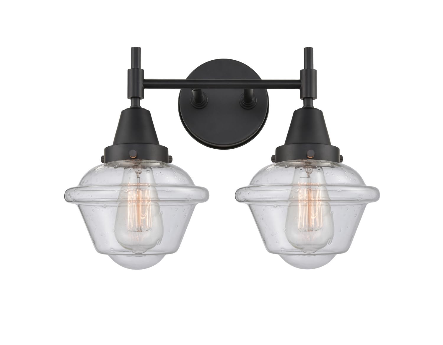 Innovations 447-2W-BK-G534-LED Transitional LED Bathroom Vanity in Black Finish - Modern Bathroom Lighting for Home & Hotel Use