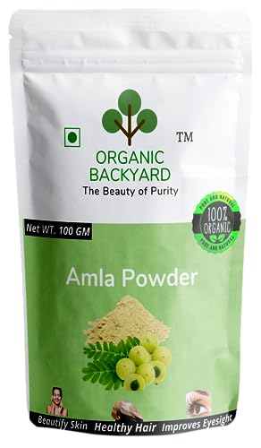 Organic Amla Powder 100% Natural for Hair Growth & Care - 100gm | Ayurvedic Hair Treatment, DIY Hair Masks & Scalp Health | Perfect for Home Remedies & Natural Beauty Routines