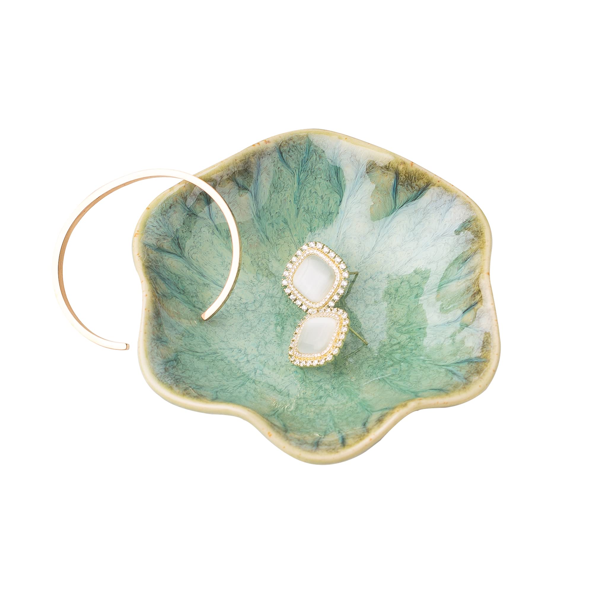 Elegant Ceramic Ring Dish & Jewelry Tray - Perfect for Rings, Keys, and Small Trinkets - Ideal Gift for Women, Friends, Sisters, Daughters & Mothers - Great for Bedroom Vanity, Bathroom Counter, or Entryway Organization