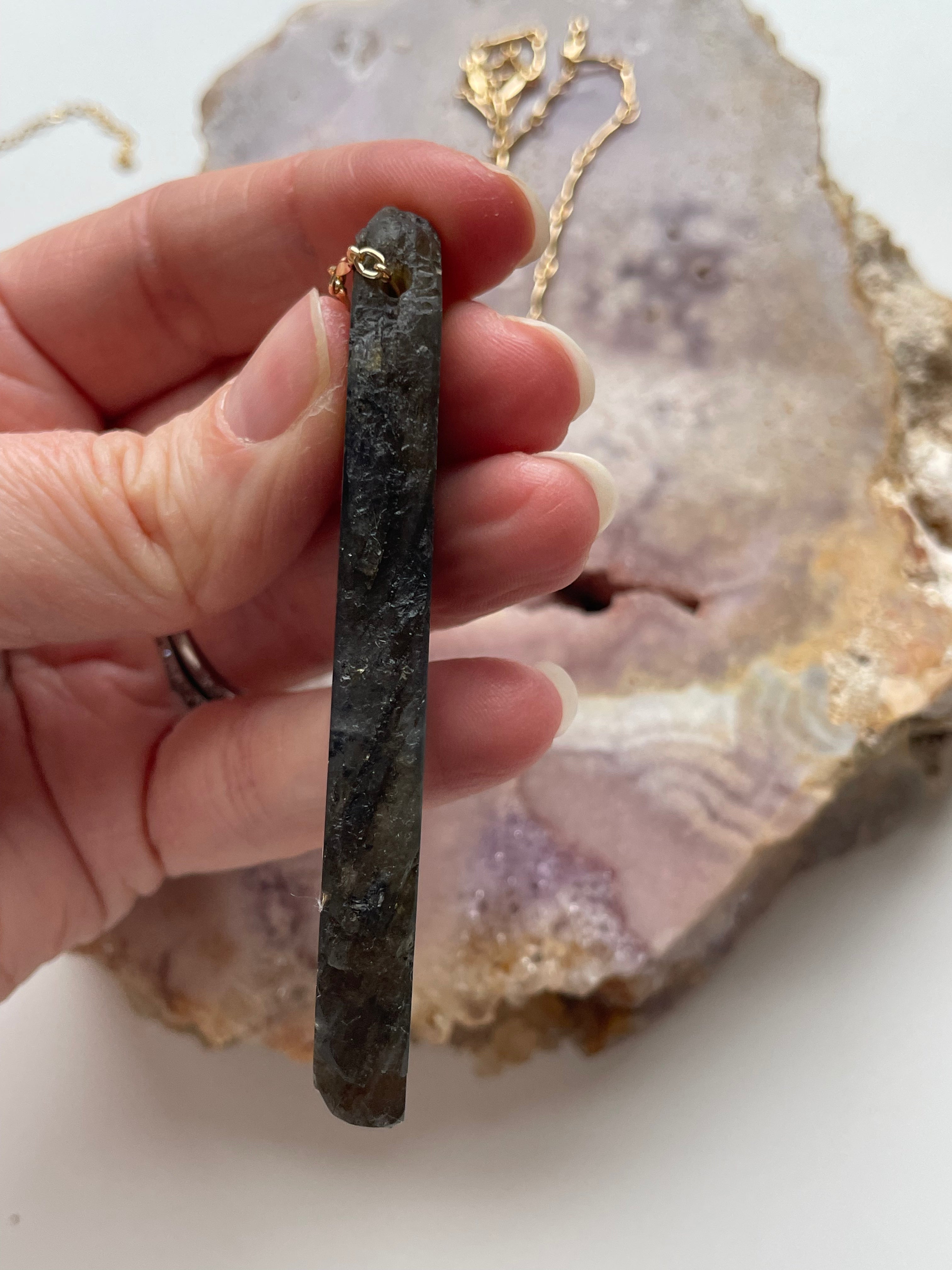 Stunning Large Labradorite Crystal Necklace – Handmade Statement Jewelry for Women – Perfect for Boho, Spiritual & Everyday Wear