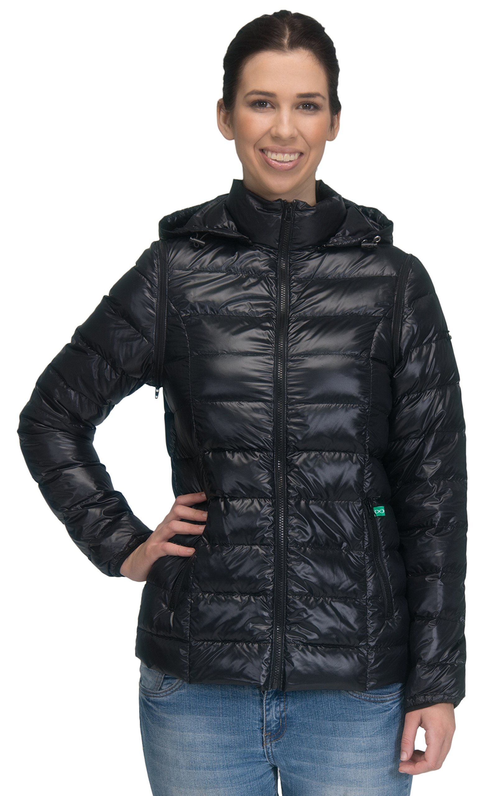Maternity Down Jacket with Patented 3-in-1 Extender Panel for Pregnant Women & Baby Wearing Moms - Perfect for Winter Outdoor Adventures & Nursing Comfort