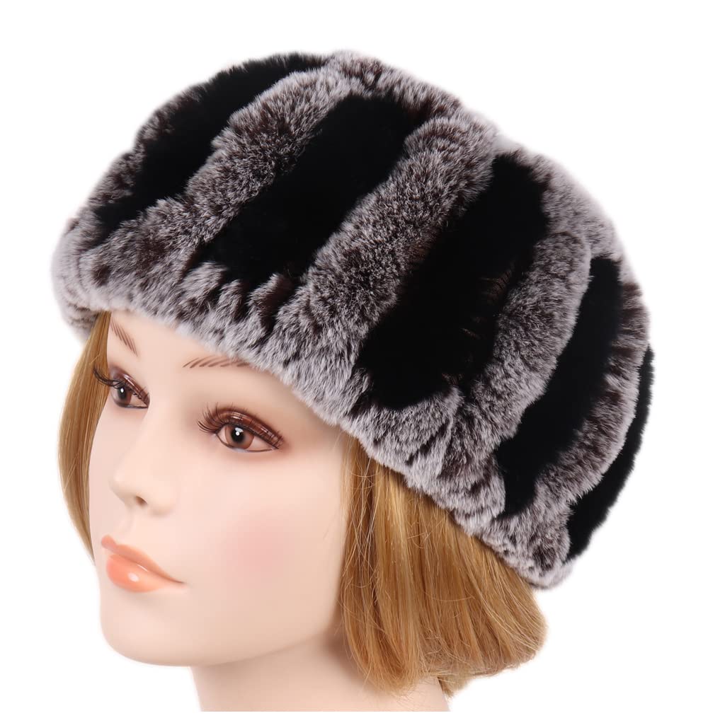 Valpeak Winter Fur Headband Scarf - Knit Elastic Headband & Neck Warmer for Women - Soft Fleece Muffler for Cold Weather (Blue) - Perfect for Skiing, Snowboarding & Outdoor Winter Activities
