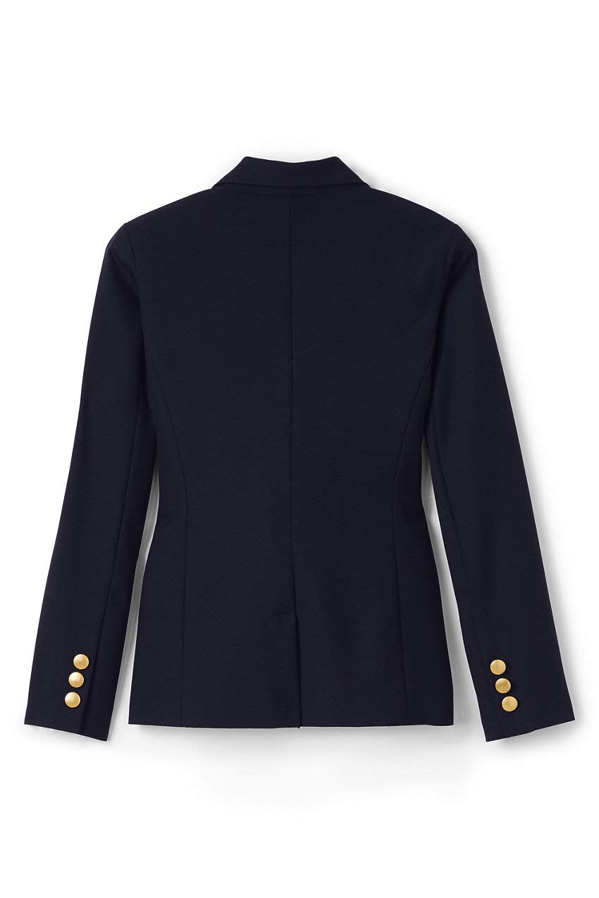 Lands' End Women's Hopsack Blazer - Classic School Uniform Jacket for Professional & Academic Wear | Office, Classroom & Formal Occasions