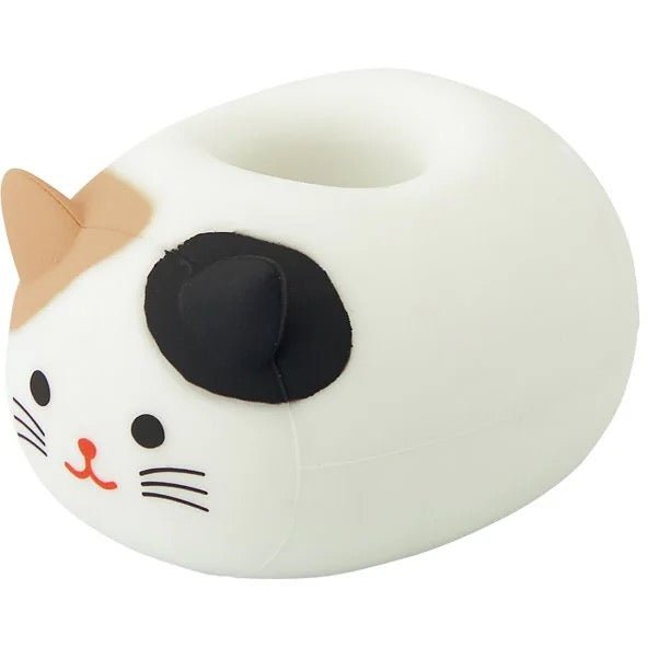 PuniLabo Nekorobi Cat Pen Holder - Cute Kawaii Desk Organizer for Office & School Supplies | Perfect for Writing, Drawing & Stationery Storage