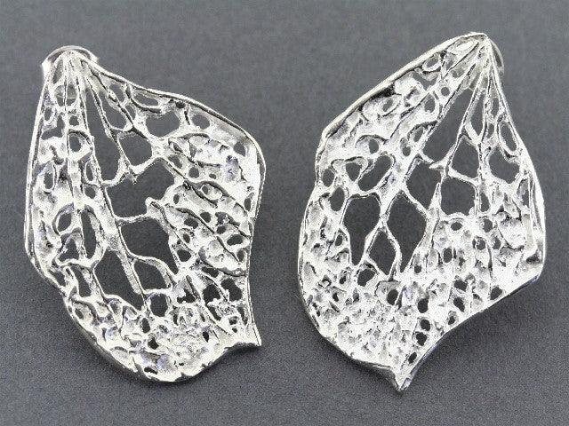 Sterling Silver Petal Stud Earrings for Women - Elegant Floral Jewelry for Daily Wear, Parties & Gifts