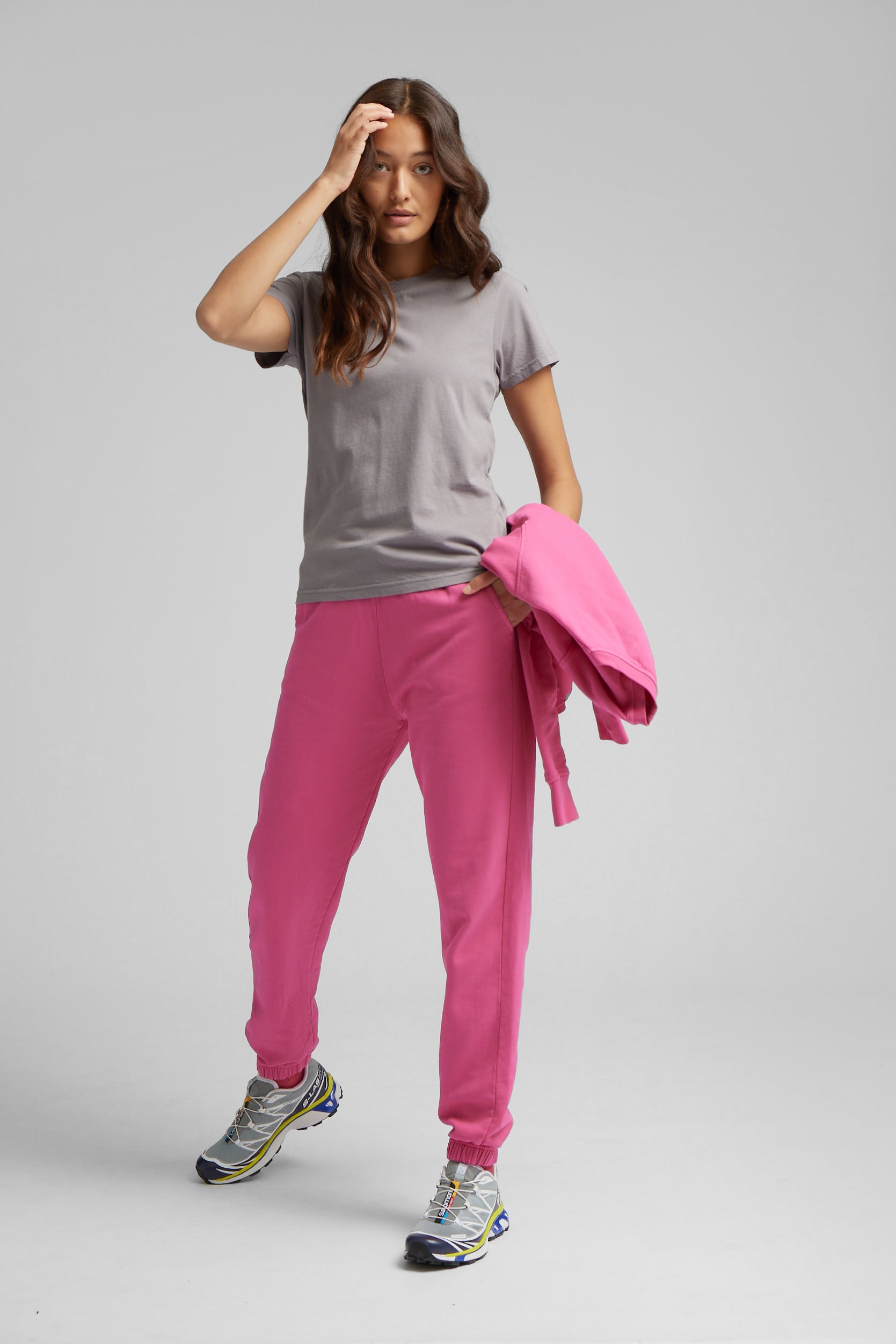 Premium Organic Cotton Sweatpants for Women & Men - Storm Grey | Eco-Friendly Lounge Pants for Yoga, Gym & Casual Wear