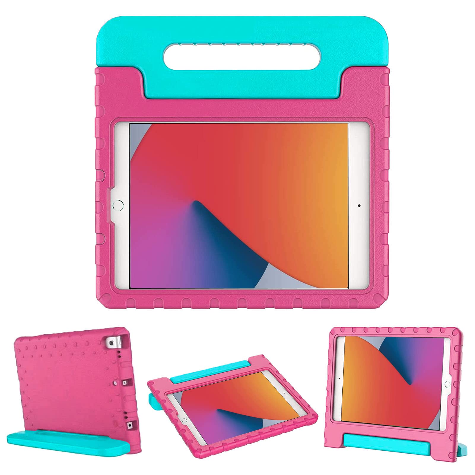 Shockproof Lightweight iPad Case with Handle Stand - Compatible with iPad 9th/8th/7th Gen 10.2