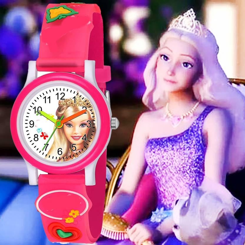 TONSY Analog Barbie Pink & Purple Kids Girls' Combo Watch Set (Pack of 2) - Perfect Birthday Gift for Girls, Fashion Accessory for School & Playtime