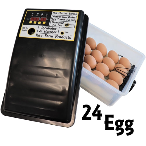 Rite Farm Pro Master Series 24 Egg Chicken Incubator - Automatic Temperature Control for Poultry Hatching, Perfect for Backyard Farmers & Homesteading