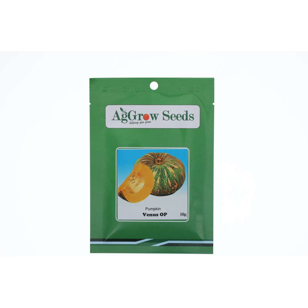 AgGrow Pumpkin Seeds Venus F1 Hybrid - 10g Packet | High-Yield, Disease-Resistant Pumpkin Seeds for Home Gardening & Commercial Farming | Perfect for Fall Decorations, Pumpkin Pie, and Roasted Snacks