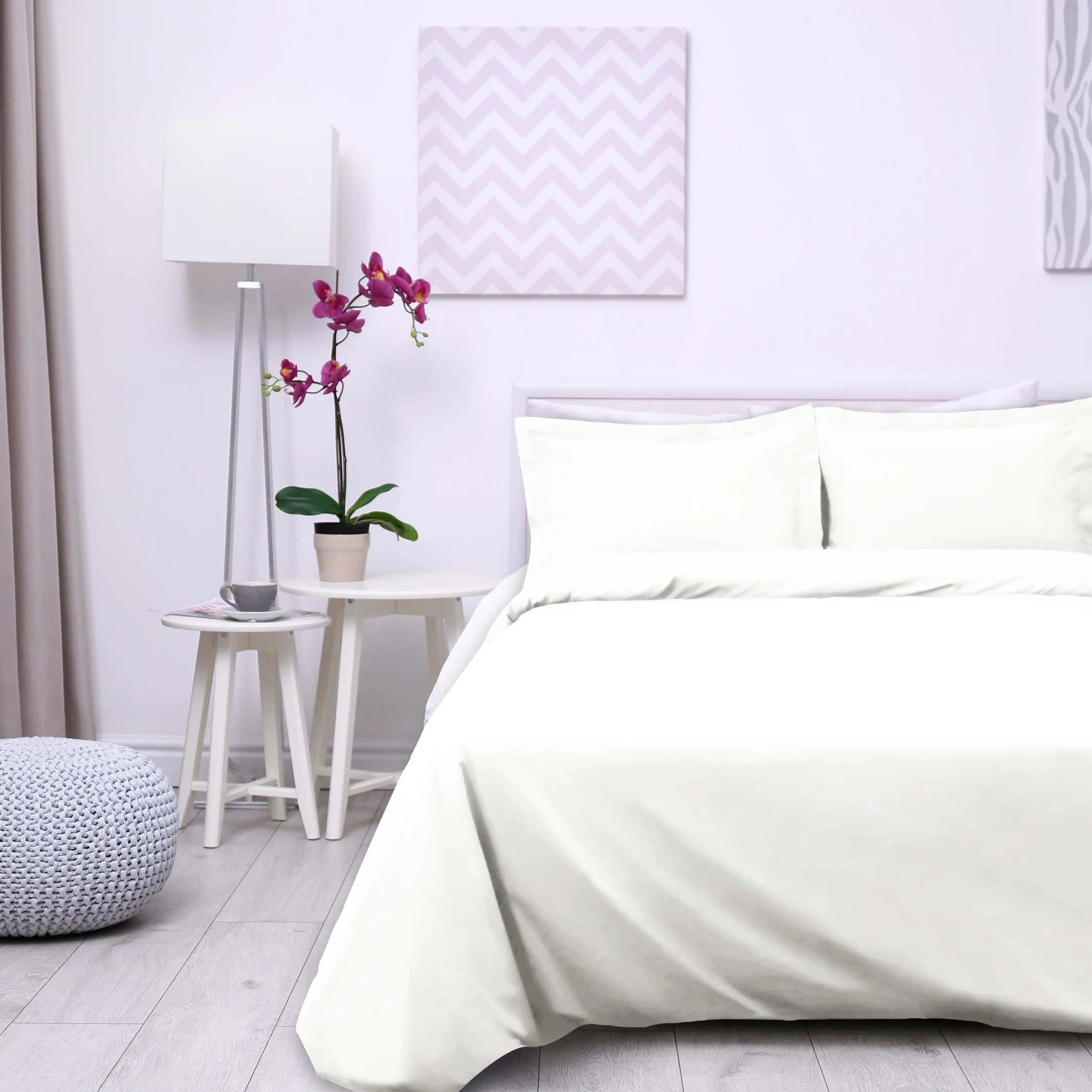 Premium 100% Cotton Percale Duvet Cover Set - Soft & Breathable Bedding for Modern & Traditional Bedrooms - Perfect for Home, Hotel, and Guest Room Decor