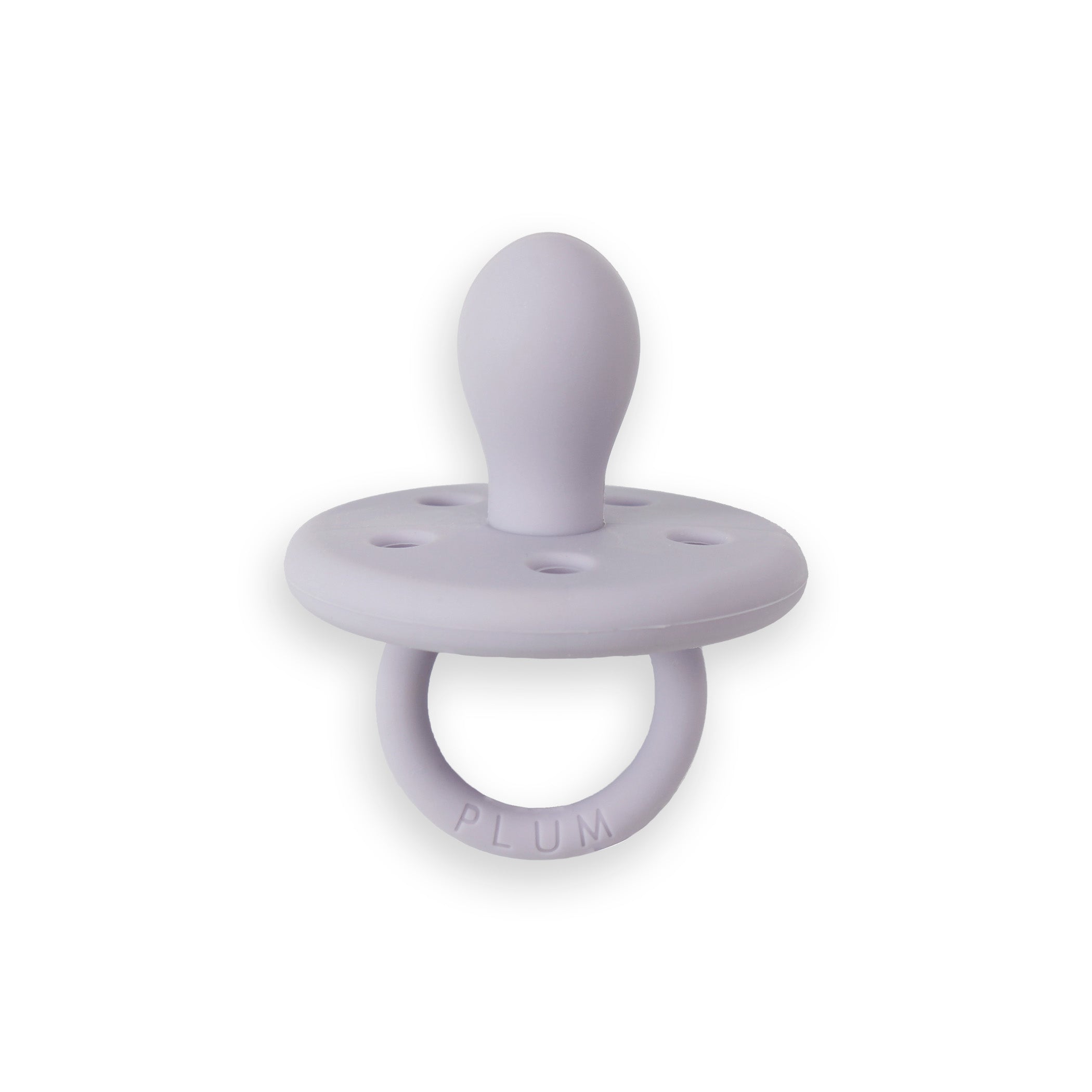 PLUM Silicone Baby Pacifiers & Connector Set - Berry (0-6 Months) - Perfect for Soothing and Comforting Newborns During Sleep and Travel