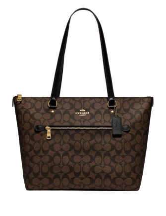Coach Signature Canvas Gallery Tote Bag - Stylish Women's Handbag for Work, Travel & Everyday Use | Premium Leather Trim & Spacious Design