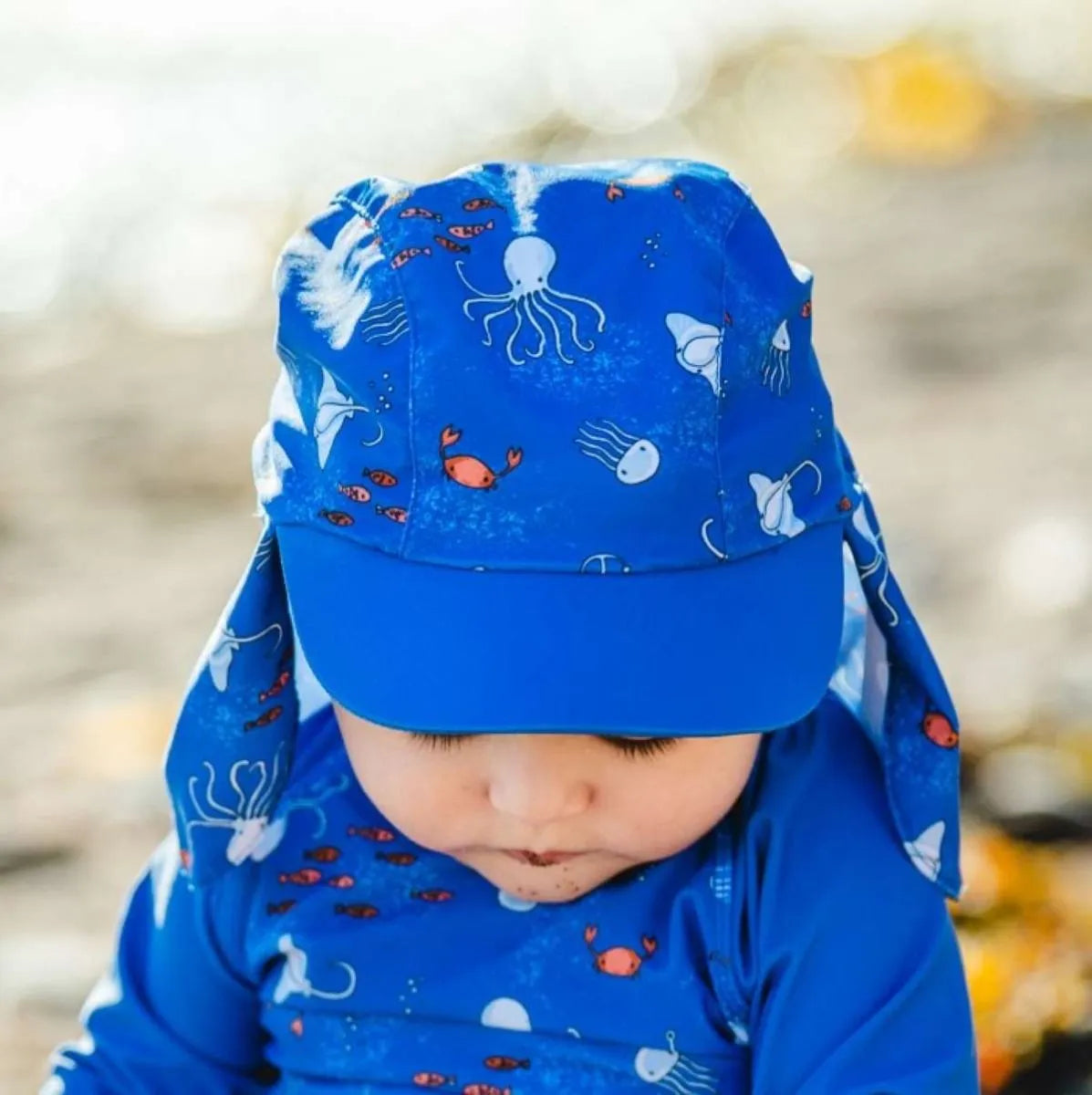 Calikids Baby Boys Octopus Print One-Piece Swimsuit - UPF 50+ Sun Protection, Quick Dry, 6-24 Months - Perfect for Beach, Pool & Summer Water Play
