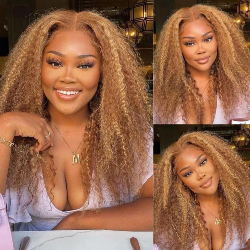 Brazilian Human Hair Extensions 12A Honey Blonde Curly Weave Bundles (22/24/26 Inch) - Julia Hair TL412 for Sew-in & Styling | Perfect for Parties, Weddings & Daily Volume Boost