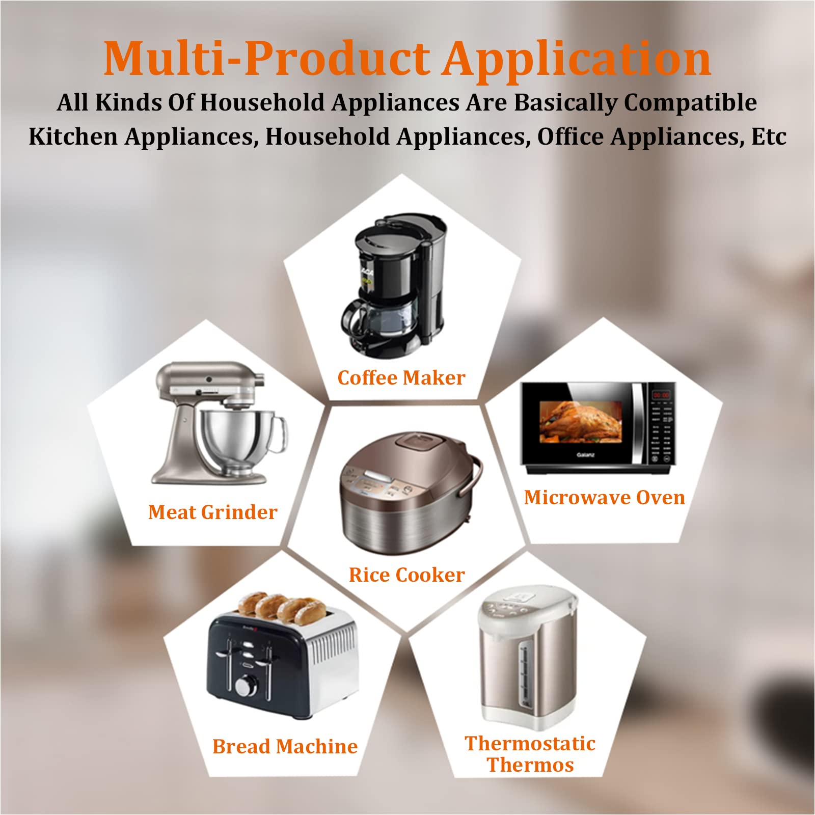 2PCS Grey Kitchen Appliance Cord Winder & Cable Organizer - Cord Wrapper & Keeper for KitchenAid Mixer Accessories - Perfect for Countertop Organization & Small Appliance Storage